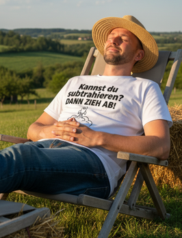 Kannst du subtrahieren | Herren T-Shirt in weiß