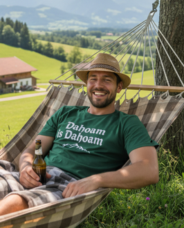 Dahoam is Dahoam | Herren T-Shirt schwarz