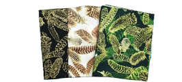 Fat Quarter-Paket Gilded Feathers Grün-Gold, Benartex Kanvas