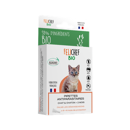 Pipette antiparasitaire chat et chaton x4