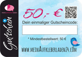 meinAufkleberladen-Geschenkgutschein (digital) - 50 €