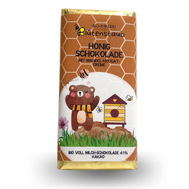 ♥ Bio-Honig Schokolade mit Mandel-Nougat Creme ♥