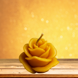 ♥ Bienenwachskerze in Rosenform, 100% Natur, 100% Handarbeit ♥