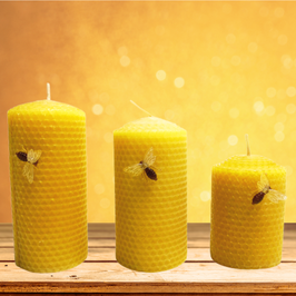 ♥ Wabenkerze Hand gedreht, verschiedene Größen ♥  aus 100 % Bienenwachs ♥