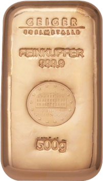 500 g Kupferbarren