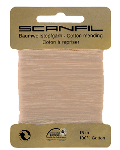 Baumwoll-Stopfgarn beige, Farbe 40, 15 m - Scanfil