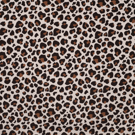 Leo, Leoprint karamell - French Terry, Sommersweat