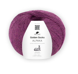 Sockenwolle Golden Socks Alpaka Farbe 39 beere meliert - Pro Lana
