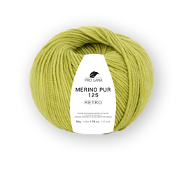 Merino Pur 125 Retro apfel meliert, grün, Farbe 174 - Pro Lana