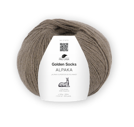 Sockenwolle Golden Socks Alpaka Farbe 12 braun meliert - Pro Lana