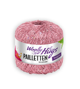 Beilaufgarn Pailletten rosé/rosé Pailletten, 25g - Woolly Hugs
