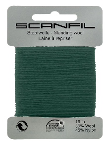 Stopfwolle dunkelgrün, Farbe 76, 15 m - Scanfil