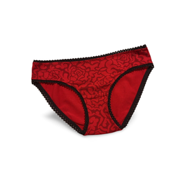 MoodySous Bio-Damen-Slip "Gothic roses rot", Größe 36