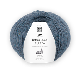 Sockenwolle Golden Socks Alpaka Farbe 55 hell jeans meliert - Pro Lana