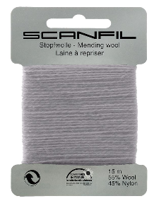 Stopfwolle hellgrau meliert, Farbe 52, 15 m - Scanfil