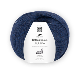 Sockenwolle Golden Socks Alpaka Farbe 58 dunkel jeans meliert - Pro Lana