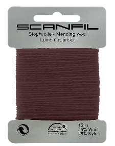 Stopfwolle dunkelbraun, Farbe 81, 15 m - Scanfil