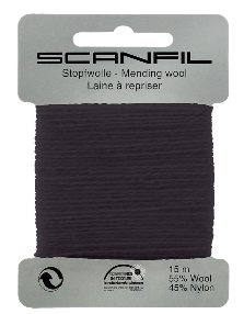 Stopfwolle schwarz, Farbe 3, 15 m - Scanfil