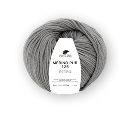 Merino Pur 125 Retro hellgrau meliert, Farbe 193 - Pro Lana