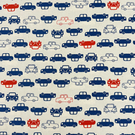 Simply Palette Car Prints natur, Autos - Oxford, Baumwollstoff KOKKA