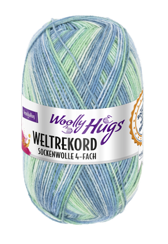 Weltrekord Sockenwolle, Farbe Nr. 05 grün/blau - Woolly Hugs