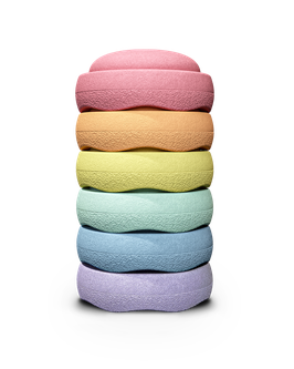Stapelstein mini - 6-er Set Rainbow pastel