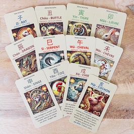 Cartes des 12 signes Chinois