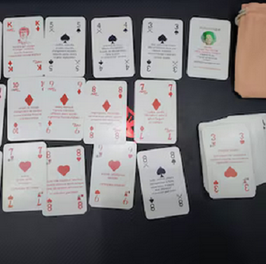 Jeu de 52 cartes avec messages PM
