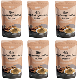 6 X Bio Ashwagandha Pulver von Monte Nativo – 700g Premium Qualität - Wurzel Pulver gemahlen - Indischer Ginseng - Schlafbeere - Withania Somnifera aus Indien - Laborgeprüft - Herg. in Deutschland