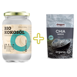 Black Friday Bio Kokosöl CocoNativo - 1000 ml (1L) + Bio Chia Samen 200g