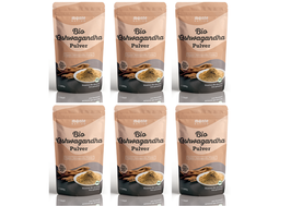 6 X Bio Ashwagandha Pulver von Monte Nativo – 700g Premium Qualität - Wurzel Pulver gemahlen - Indischer Ginseng - Schlafbeere - Withania Somnifera - Bio zertifiziert aus Indien - Laborgeprüft