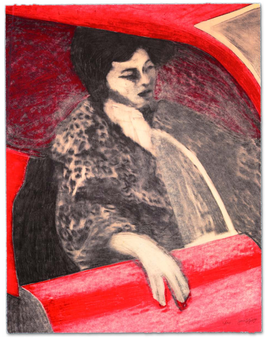 Gill: Woman in Red Car