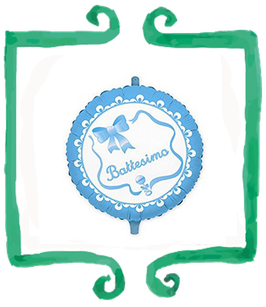 Palloncino mylar Battesimo fiocco bambino - 18 in (45 cm)