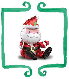Palloncino Mylar Babbo Natale Seduto - 19 in x 21 in (48 cm x 53 cm)