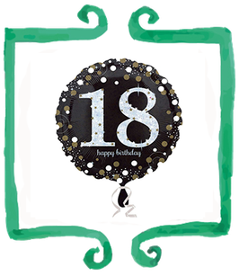 Palloncino 18 anni Black and White party