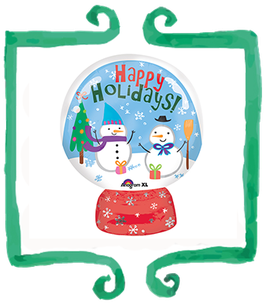 Palloncino mylar Globo Happy Holidays 15"x20"/38x50cm