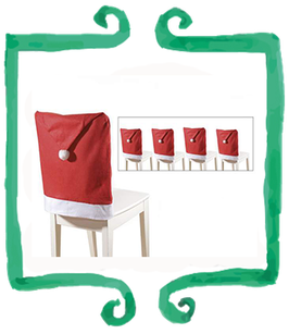 Coprisedia cappello di Babbo Natale - 4 pezzi