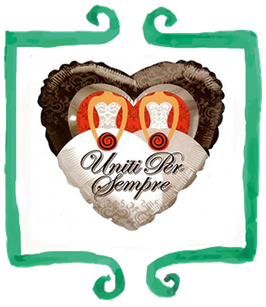 Palloncino mylar a cuore Uniti per sempre donna - 18 in (45 cm)