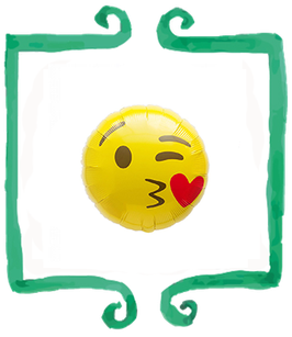 Palloncino Mylar Emoticon Bacio