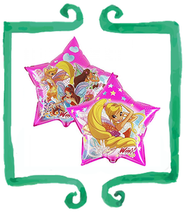 Palloncino Mylar Winx a forma di stella 26"/66 cm
