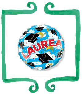 Palloncino mylar Cappelli Laurea  - 18"(46cm)