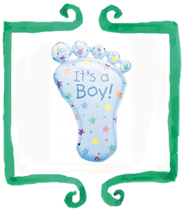 Palloncino Nascita Piede It's a Boy celeste