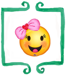 Palloncino Mylar Emoticon con Fiocco