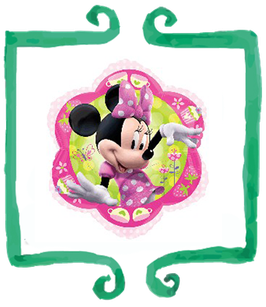 Palloncino mylar Minnie fiore 18"/45cm