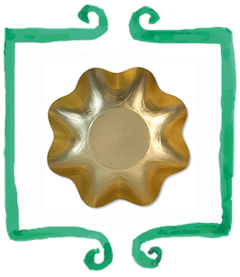 Piatto Fondo Oro Lucido - 10 pezzi