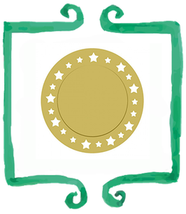 Sottopiatto Oro con Stelle Glitterate - 2 pezzi