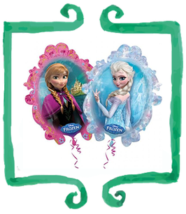 Palloncino mylar Specchio Elsa e Anna - SuperShape