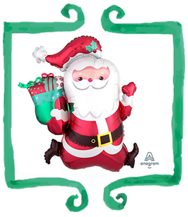 Palloncino Mylar Babbo Natale - 27 in x 30 in (68 cm x 76 cm)