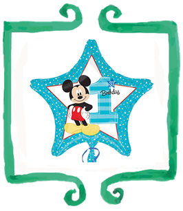 Palloncino 1 st Birthday Topolino Stella