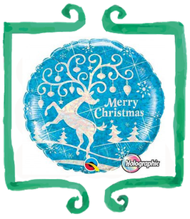 Palloncino mylar Merry christmas renna 18"/45cm